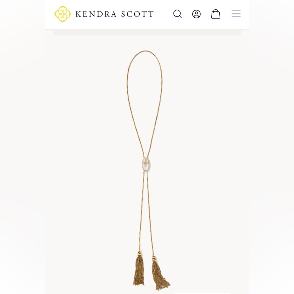 Wrangler® x Yellow Rose by Kendra Scott Vintage Gold Bolo Necklace, NWT *limited